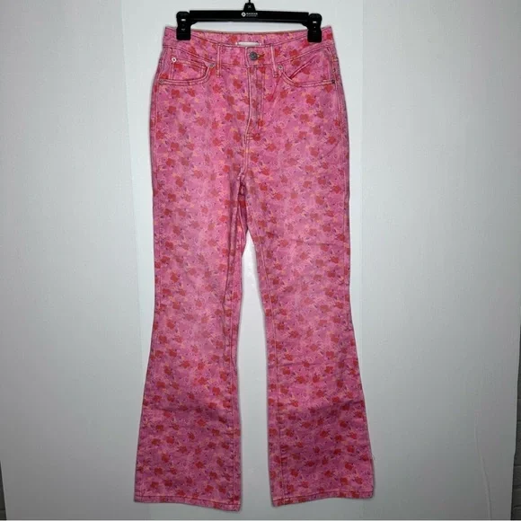 BDG Urban Outfitters pink rose high rise flare jeans size 26 - Picture 2 of 6